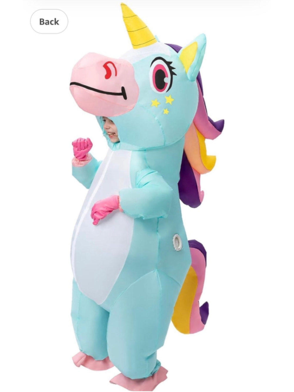 Spooktacular Creations Halloween Kids Inflatable Costume, Full Body Unicorn NEW